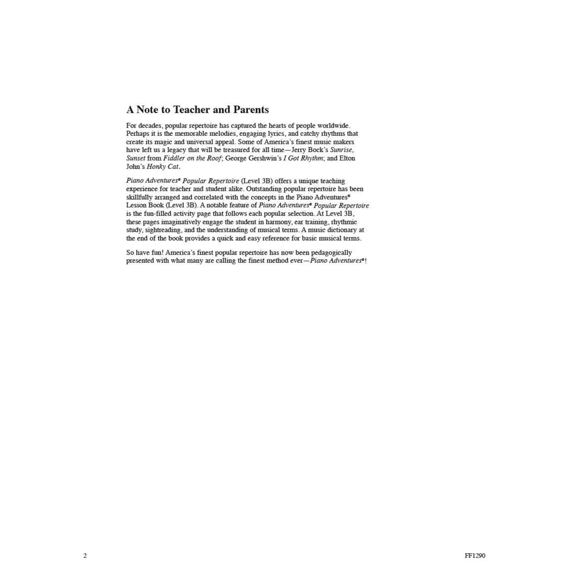 Piano Adventures | Popular Repertoire | Level 3B - Image 2