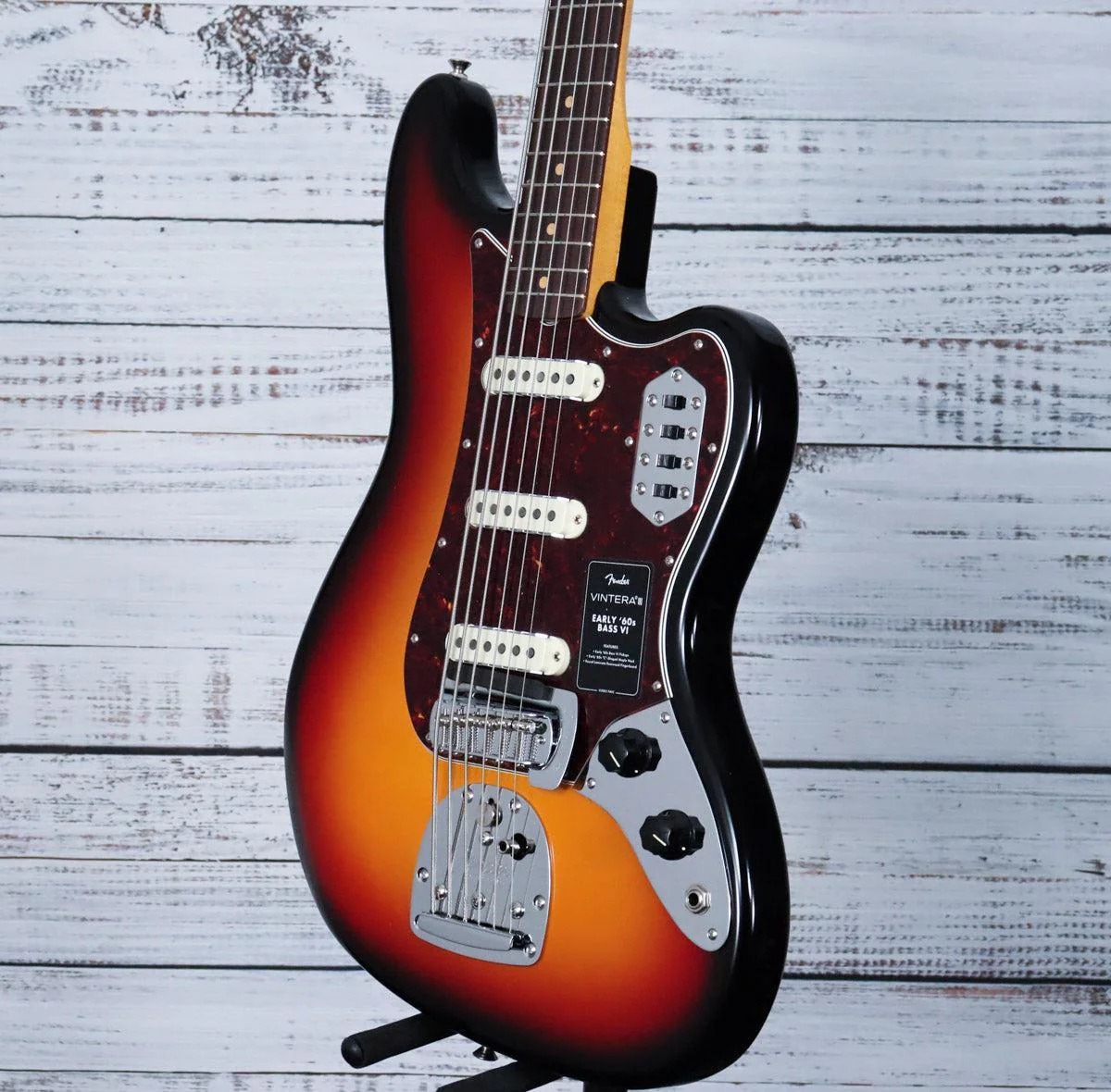Fender Vintera III Early '60s Bass VI w/Tremolo | 3-Color Sunburst - Image 5