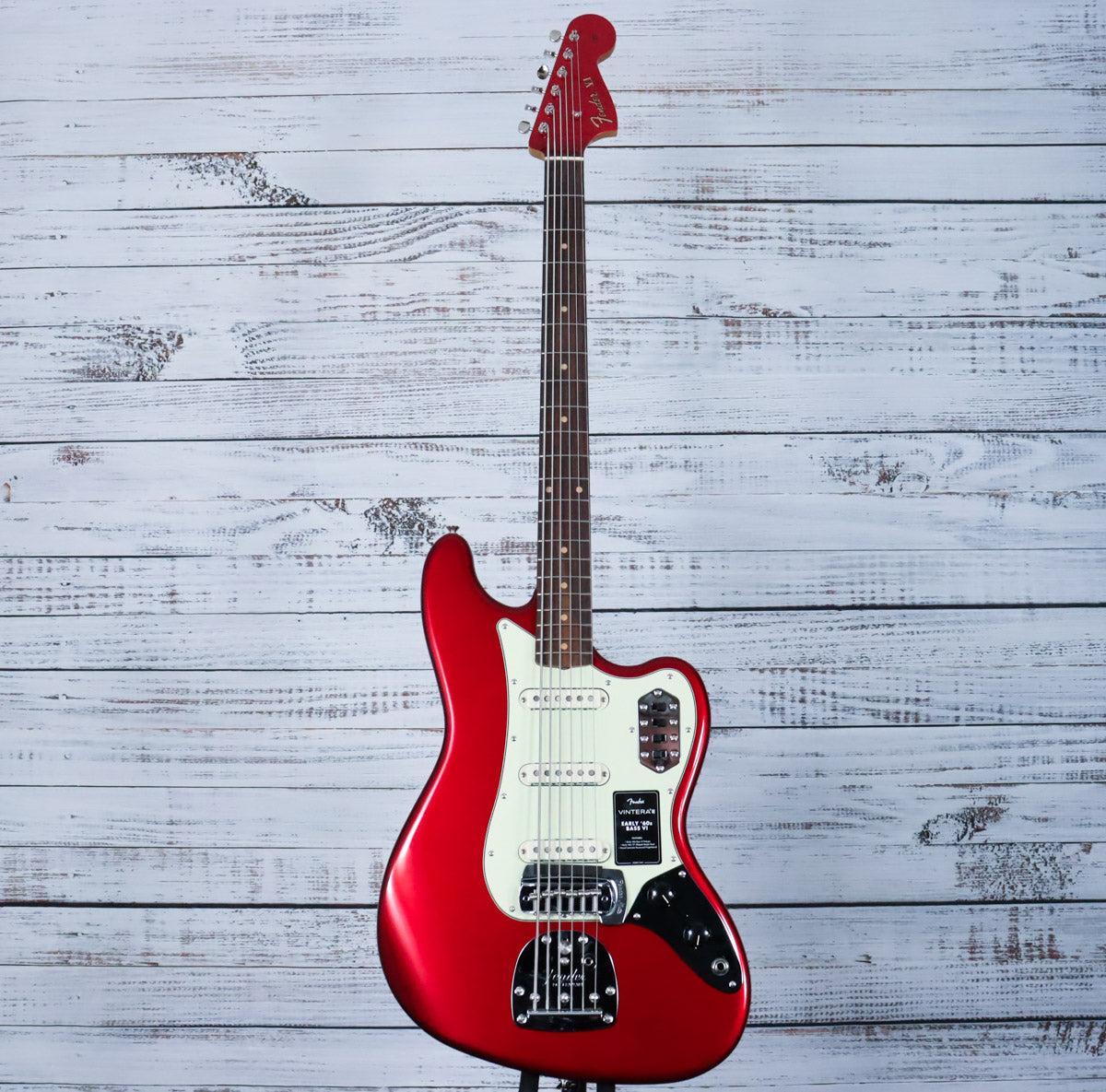 Fender Vintera III Early '60s 6-String Bass VI w/Tremolo | Candy Apple Red - Image 3