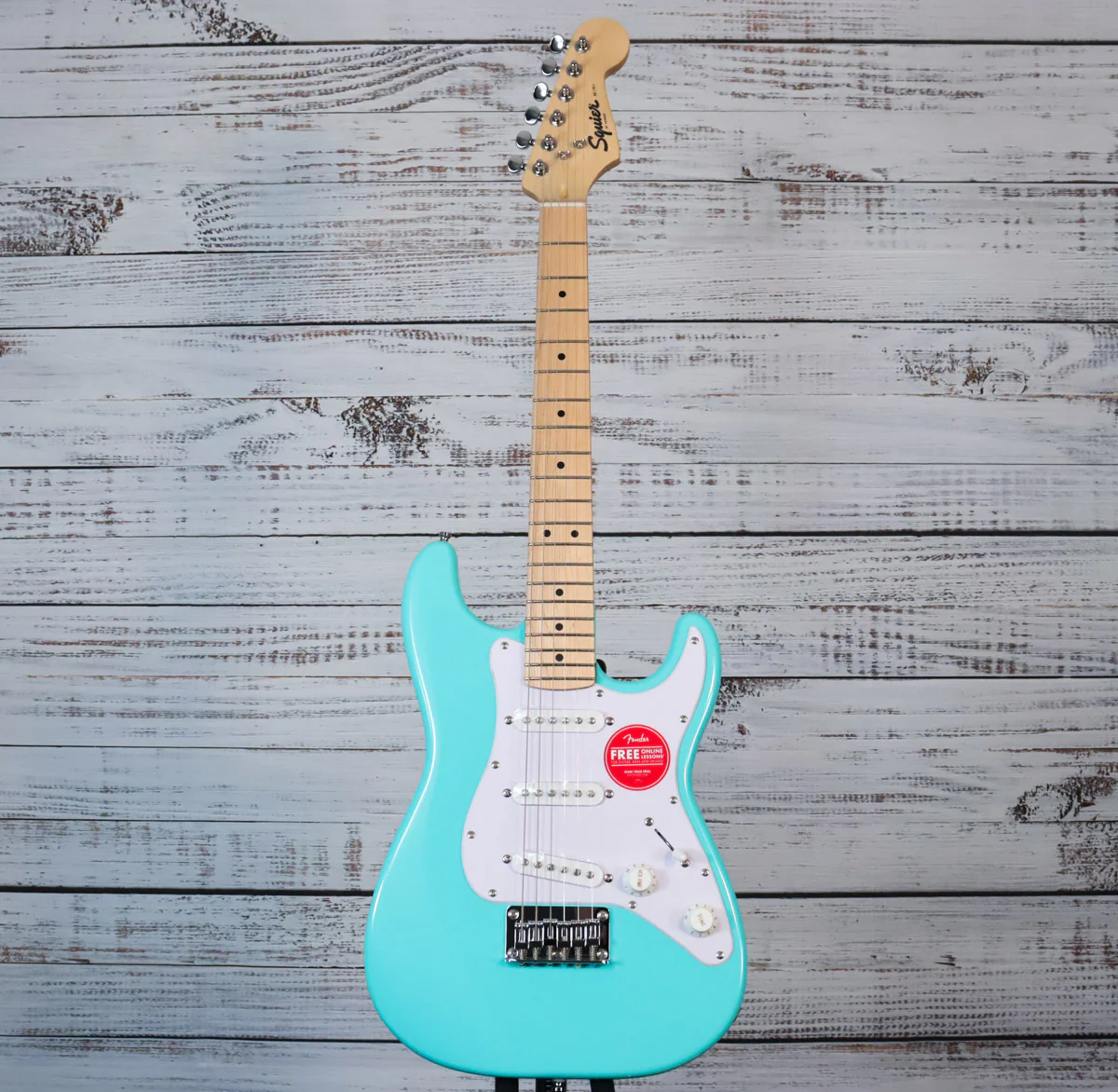 Fender Mini Stratocaster Electric Guitar | Sea Foam Green, Maple Fretboard (IN-STOCK) - Image 3