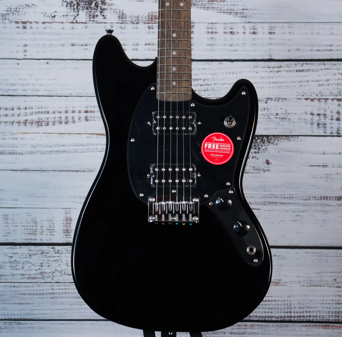 Squier Sonic Mustang HH Short-Scale Electric Guitar | Black, Indian Laurel Fretboard (IN-STOCK)