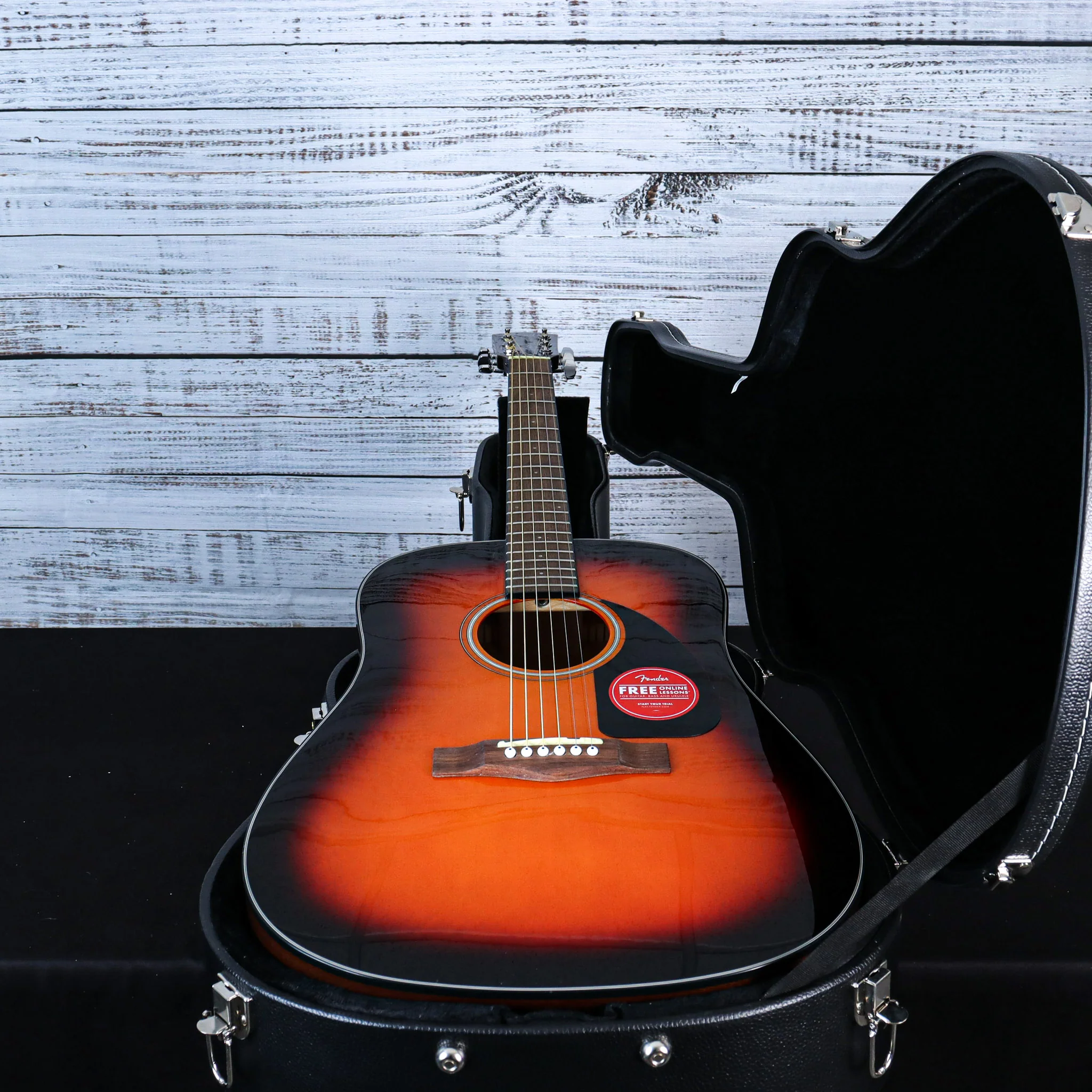 Fender CD-60 Dreadnought V3 Acoustic Guitar w/Case | Sunburst (FREE SHIPPING) - Image 8
