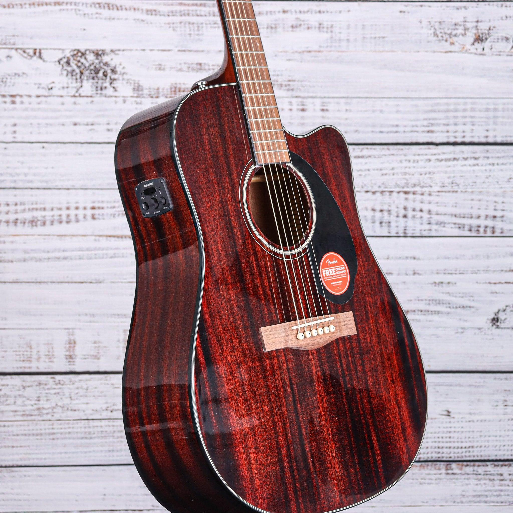 Fender CD-60SCE Cutaway Dreadnought Acoustic-Electric Guitar | Natural Mahogany (FREE SHIPPING) - Image 3