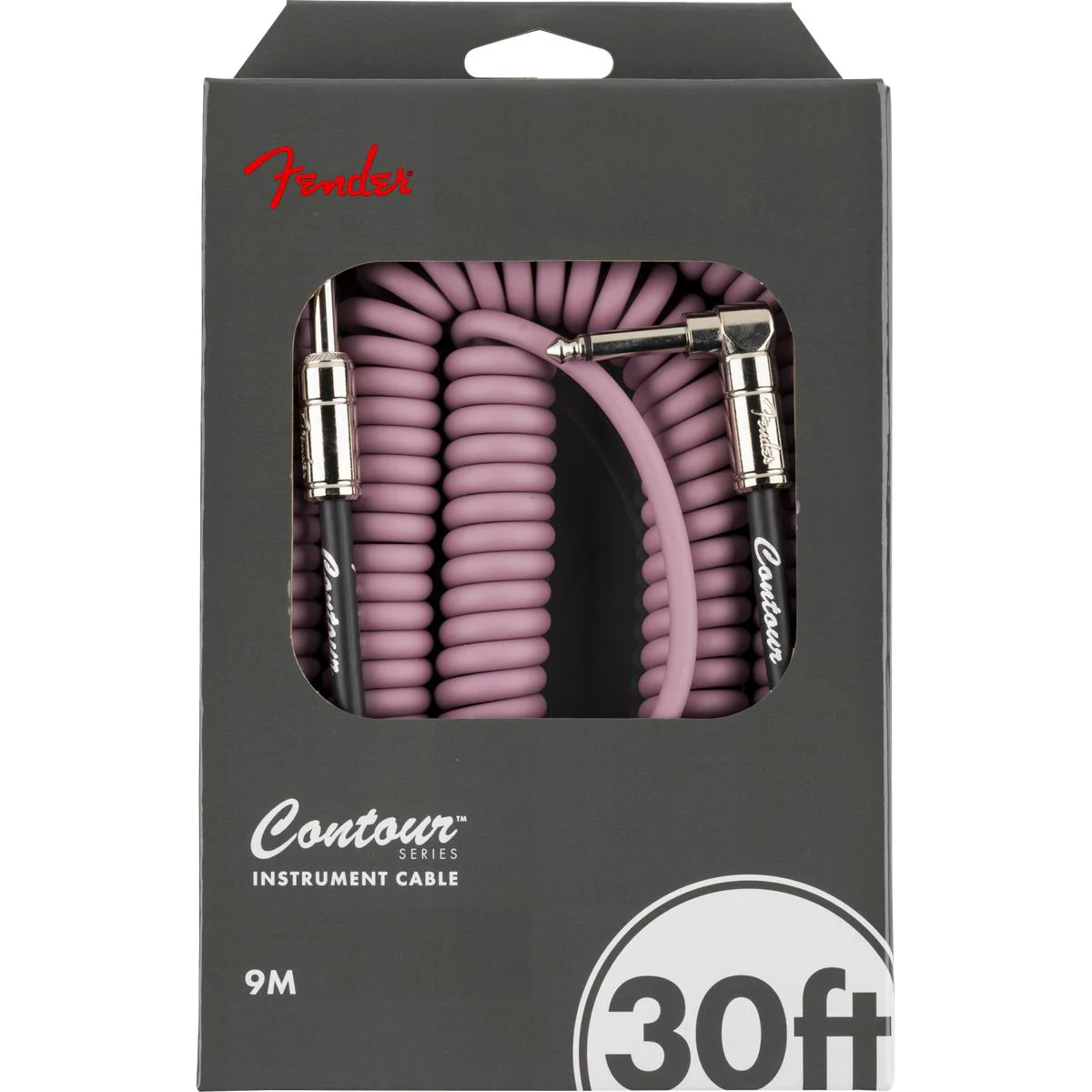 Fender Contour Series Coil Instrument Cables | 30ft | Burgundy Mist - Image 4