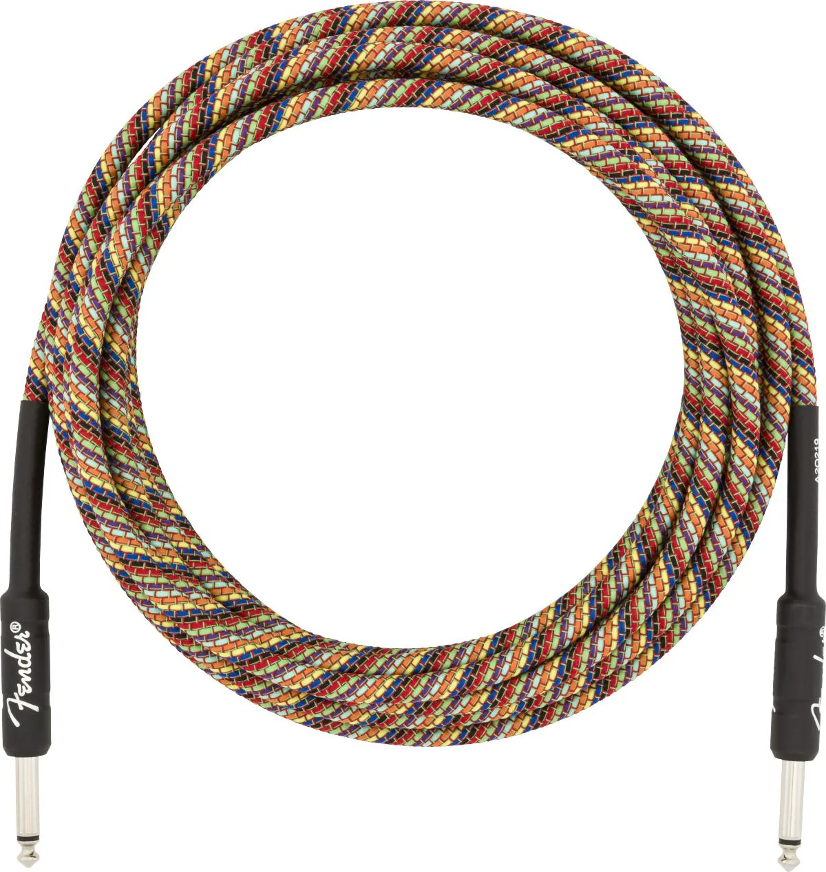 Fender Festival Hemp Instrument Cable | Straight/Straight| 18.6' | Rainbow