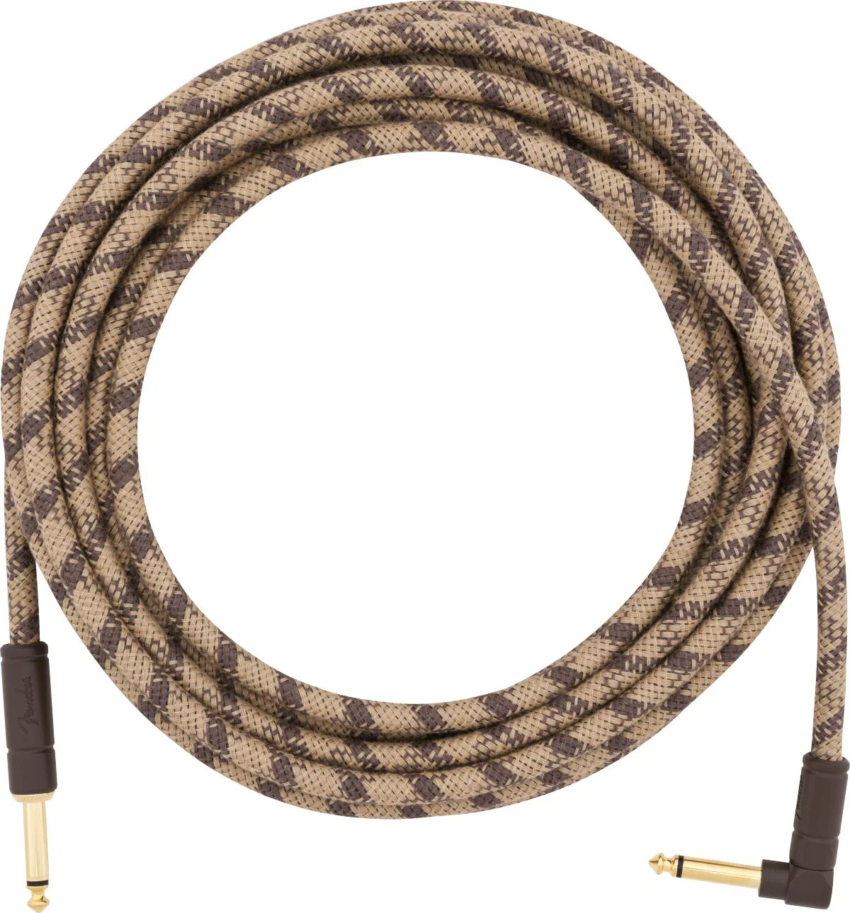 Fender Festival Hemp Instrument Cables | 18.6ft | Brown Stripe