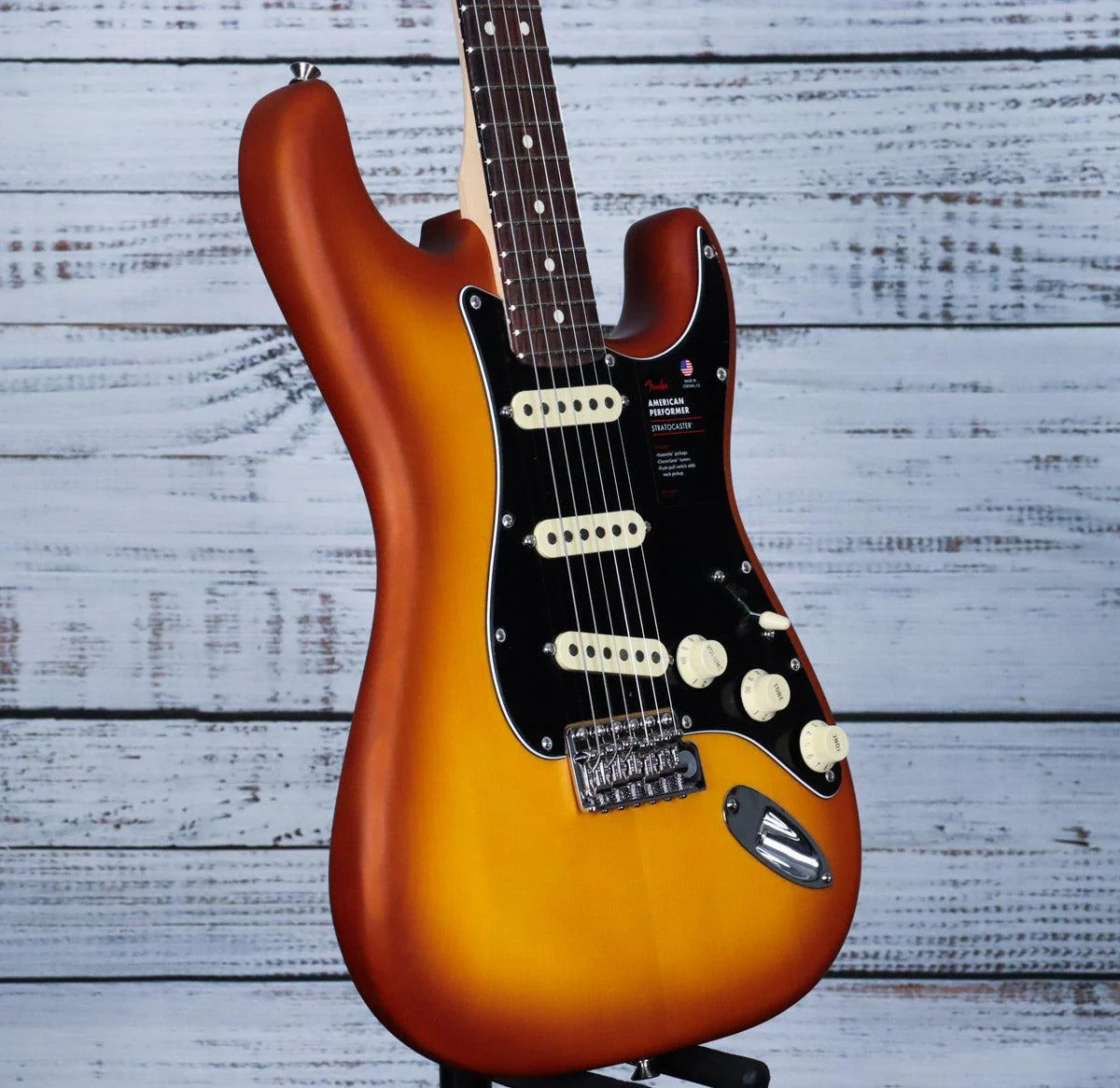 Fender Limited Edition American Performer Timber Stratocaster | Honey Burst - Image 4