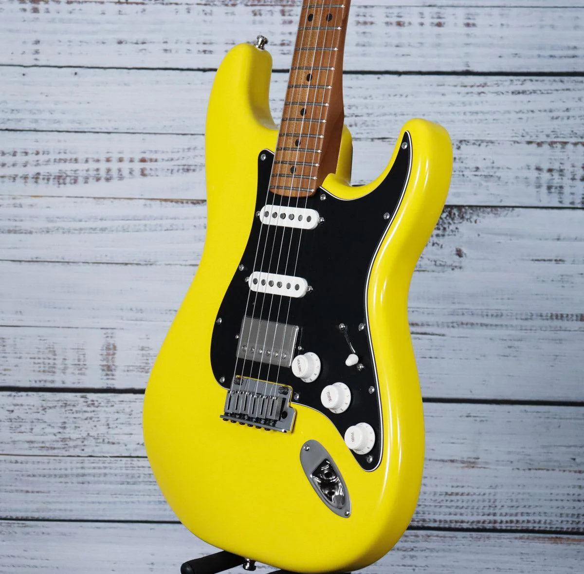 Fender Limited Edition American Ultra II Stratocaster HSS Electric Guitar | Graffiti Yellow (DEALER EXCLUSIVE) - Image 5
