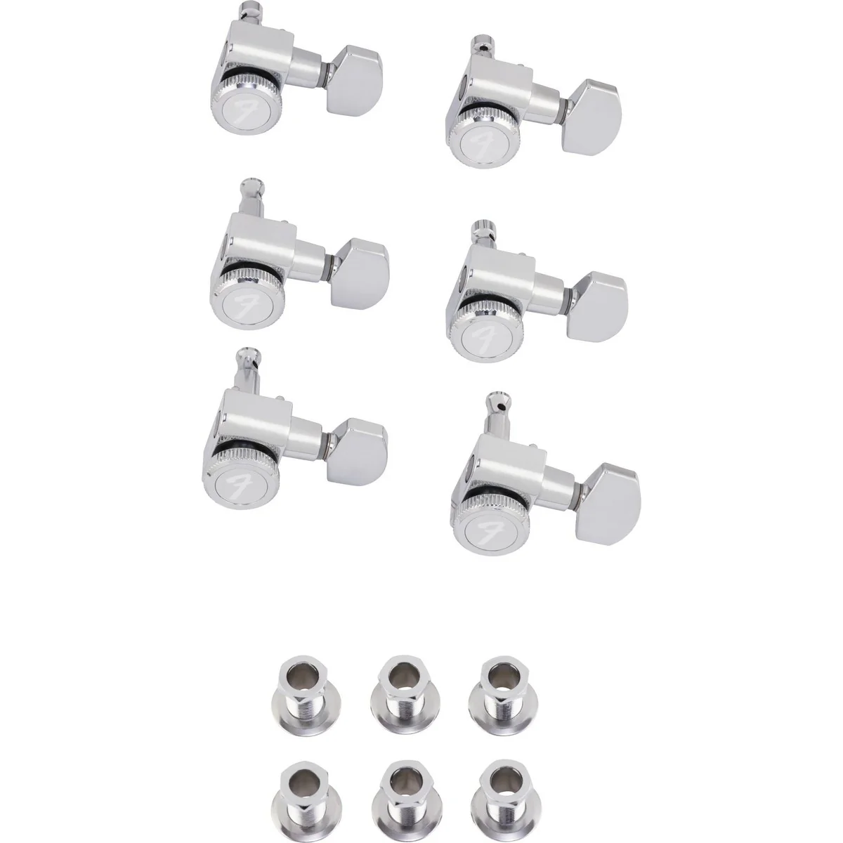 Fender Locking Stratocaster/Telecaster Tuning Machine Set | Polished Chrome