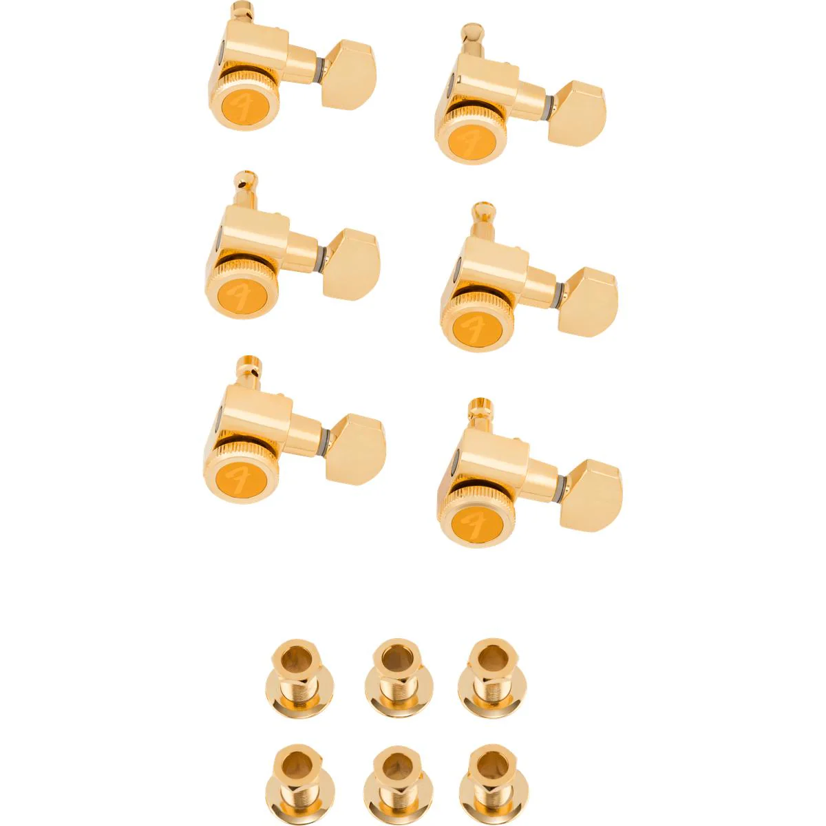 Fender Locking Stratocaster/Telecaster Staggered Gold Tuning Machines | Set of 6 - Image 2