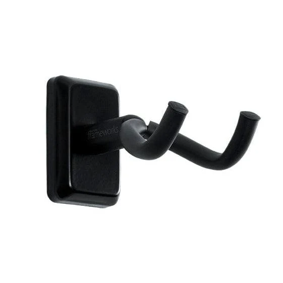 Gator Frameworks Wall Mounted Guitar Hanger with Black Mounting Plate