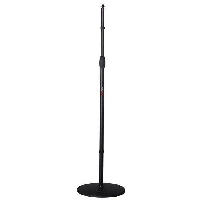 Gator Microphone Stand w/Twist Clutch (12" Round Weighted Base) | Black