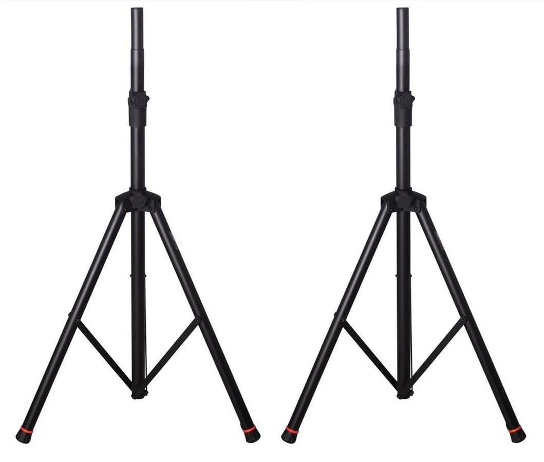 Gator Deluxe Speaker Stand Pair w/Gig Bag | Black