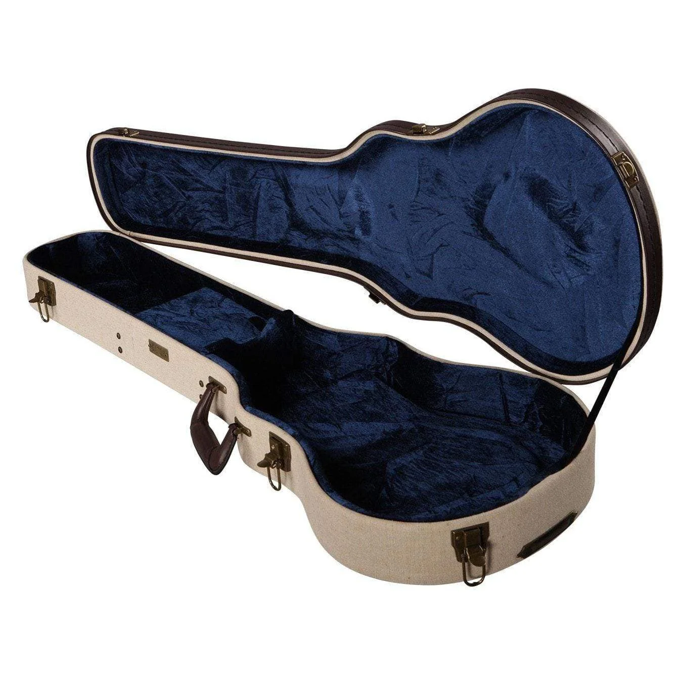 Gator Deluxe Wooden Journeyman Guitar Case for Gibson Les Paul | Beige (Blue Interior) - Image 4