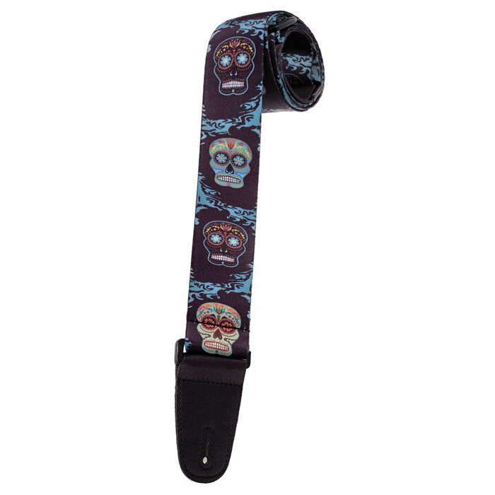 Henry Heller Sublimation Guitar Strap | Candy Skulls (2")