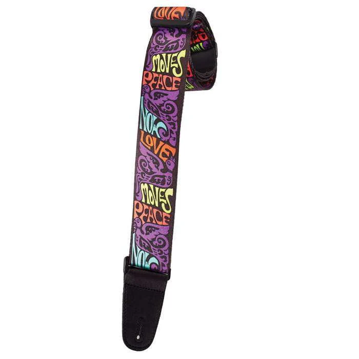 Henry Heller Sublimation Printed Guitar Strap | Now Love Moves Peace (2")