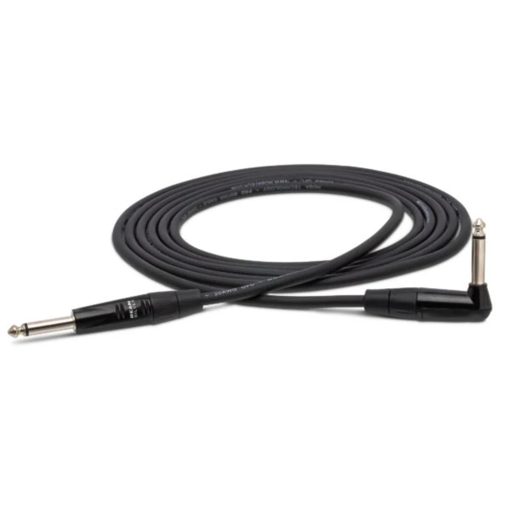 Hosa Pro Guitar Cable | Straight to Right Angle Ends | 5 Foot