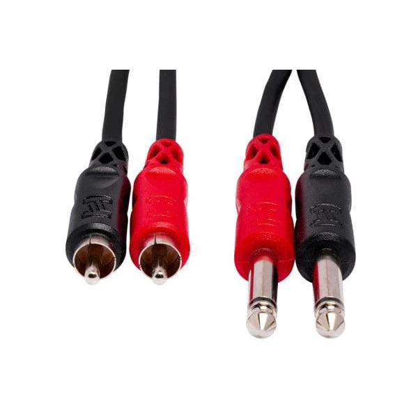 Hosa CPR-203 | Stereo Interconnect Dual 1/4 in TS to Dual RCA | 3m - Image 2