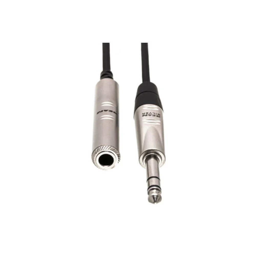 Hosa Pro Headphone Extension Cable, REAN 1/4" TRS to 1/4" TRS, 10 ft - Image 2