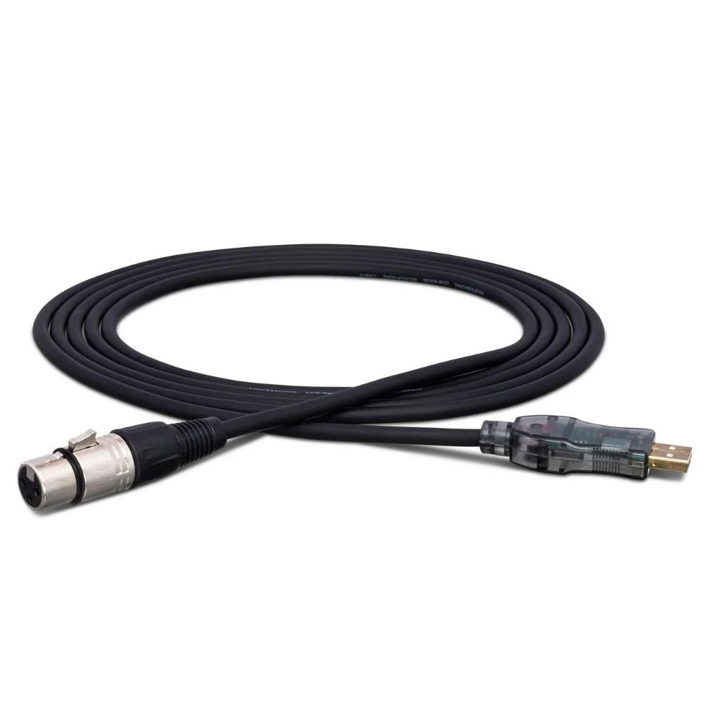 Hosa TRACKLINK Microphone USB Cable | XLR3F to USB Type A | 10ft