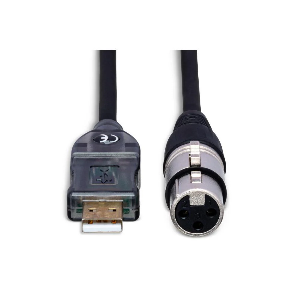 Hosa TRACKLINK Microphone USB Cable | XLR3F to USB Type A | 10ft - Image 2