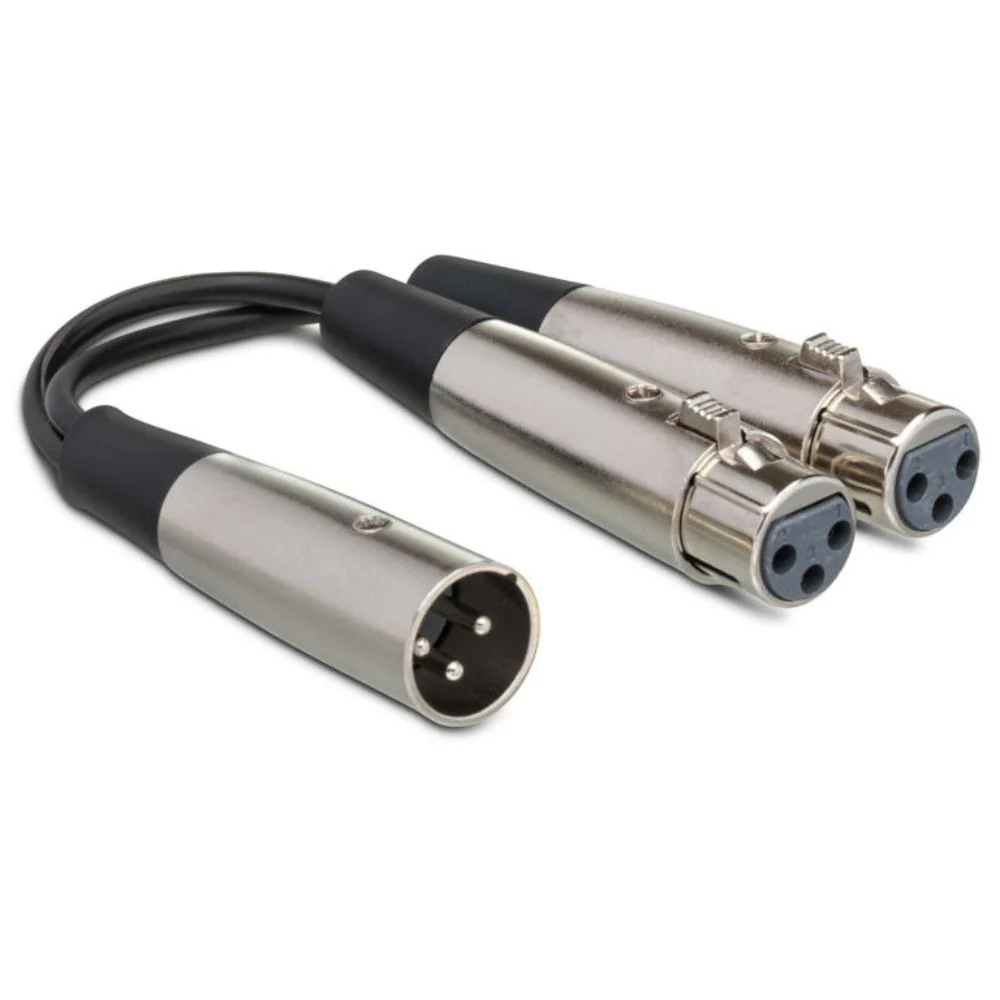 Hosa Y Cable Dual XLR3F To XLR3M | 6in