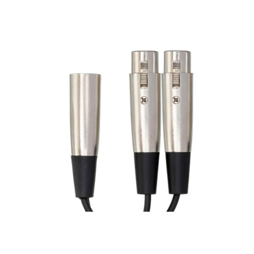 Hosa Y Cable Dual XLR3F To XLR3M | 6in - Image 3