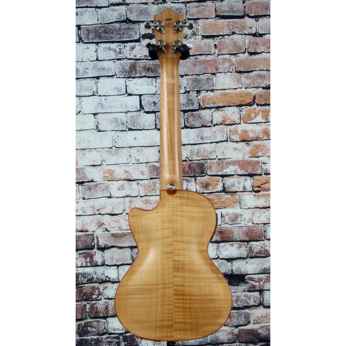 Lanikai Acoustic-Electric Thin Body Tenor Ukulele | Flame Maple - Image 3