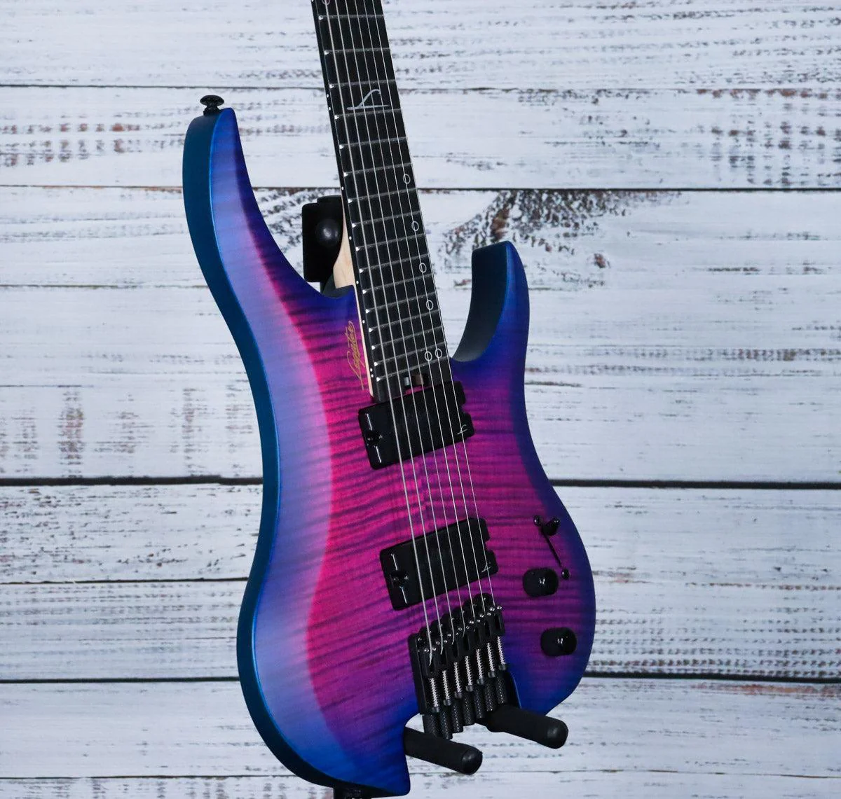 Legator Ghost G7FSS Multiscale Headless7-String Electric Guitar | Hyper Nova Blue - Image 4