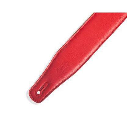 Levy's Right-Height Padded Leather Guitar Strap | Red (2.5" Wide) - Image 2