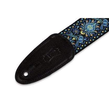 Levy's 60's Hootenanny Jacquard Weave Guitar Strap | Blue (2") - Image 2