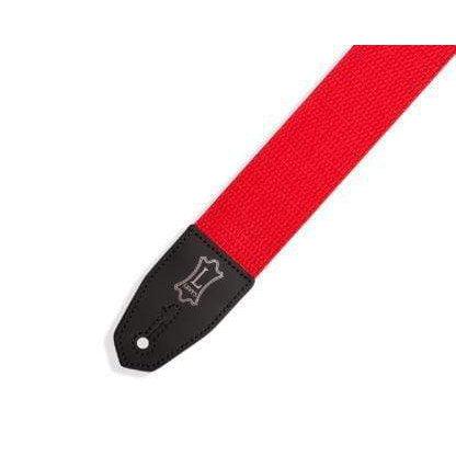 Levy's Right-Height Cotton Guitar Strap | Red (2") - Image 3