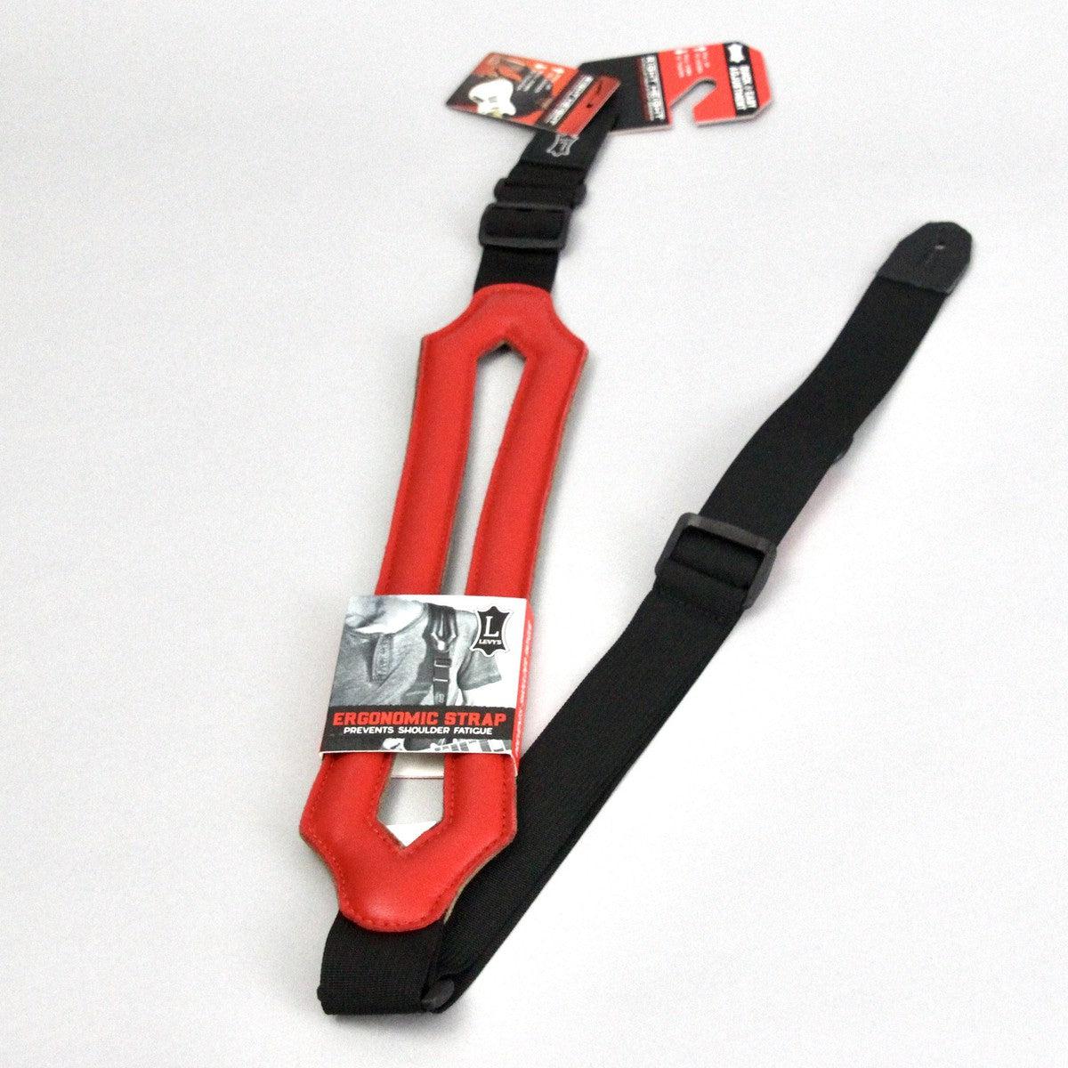 Levy's Right-Height Ergonomic Guitar Strap | Red (3" Wide) - Image 2