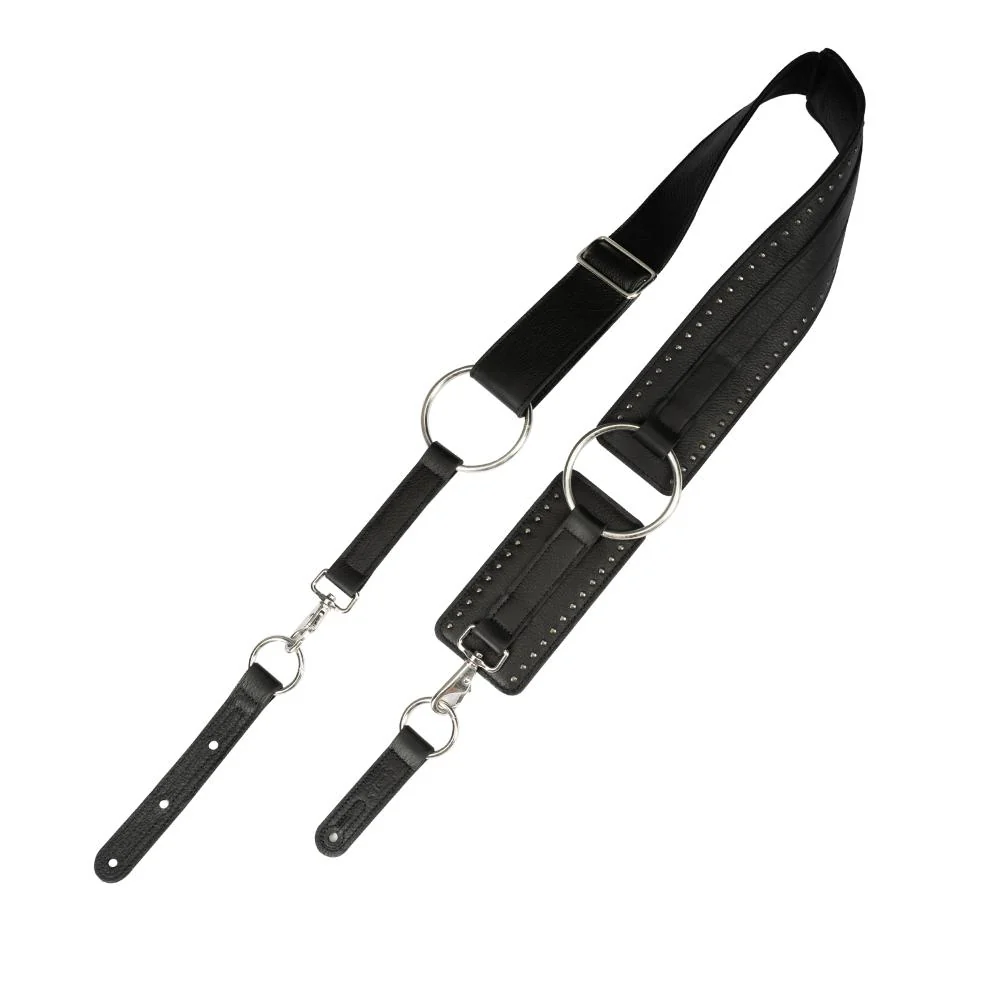Levy's Baldric Series Leather Guitar Strap | Black (3" Wide)