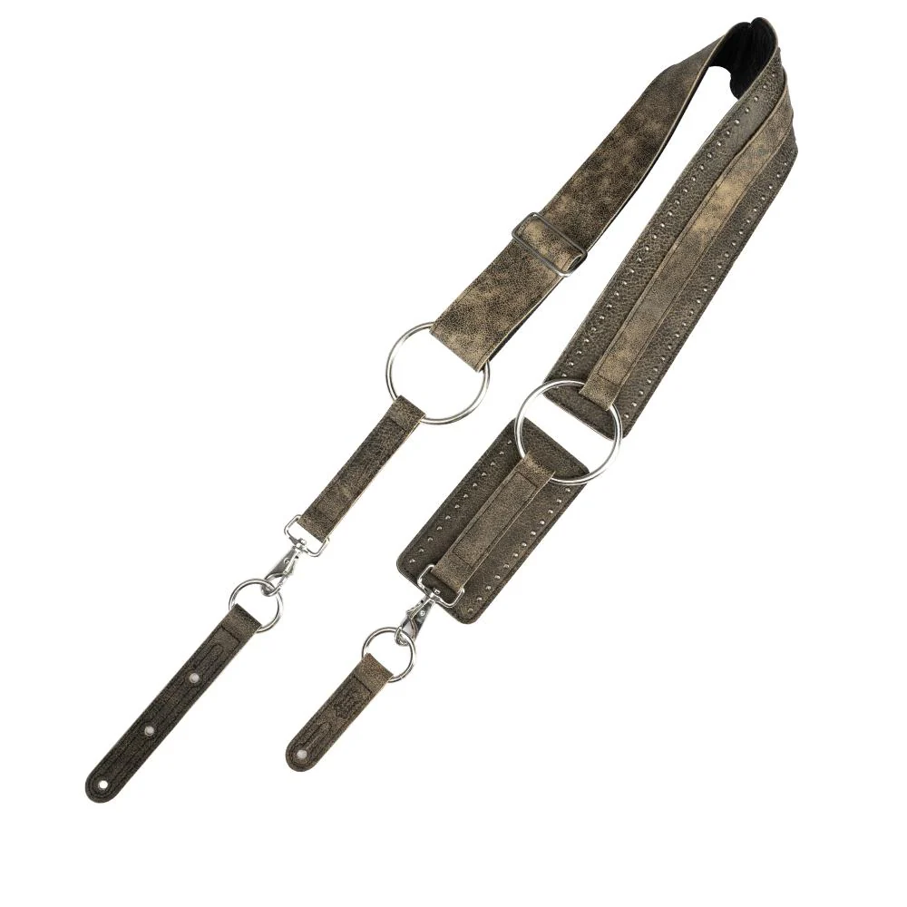 Levy's Baldric Series Guitar Strap | Distressed Black (3" Wide)