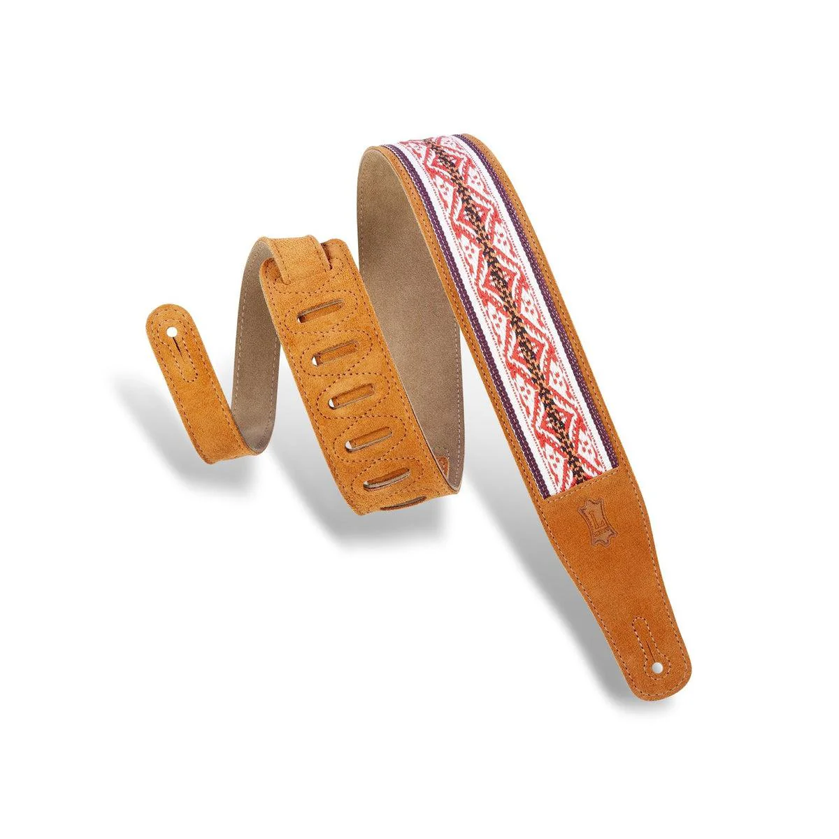 Levy's Embellished Suede Guitar Strap | Honey (2.5" Wide)