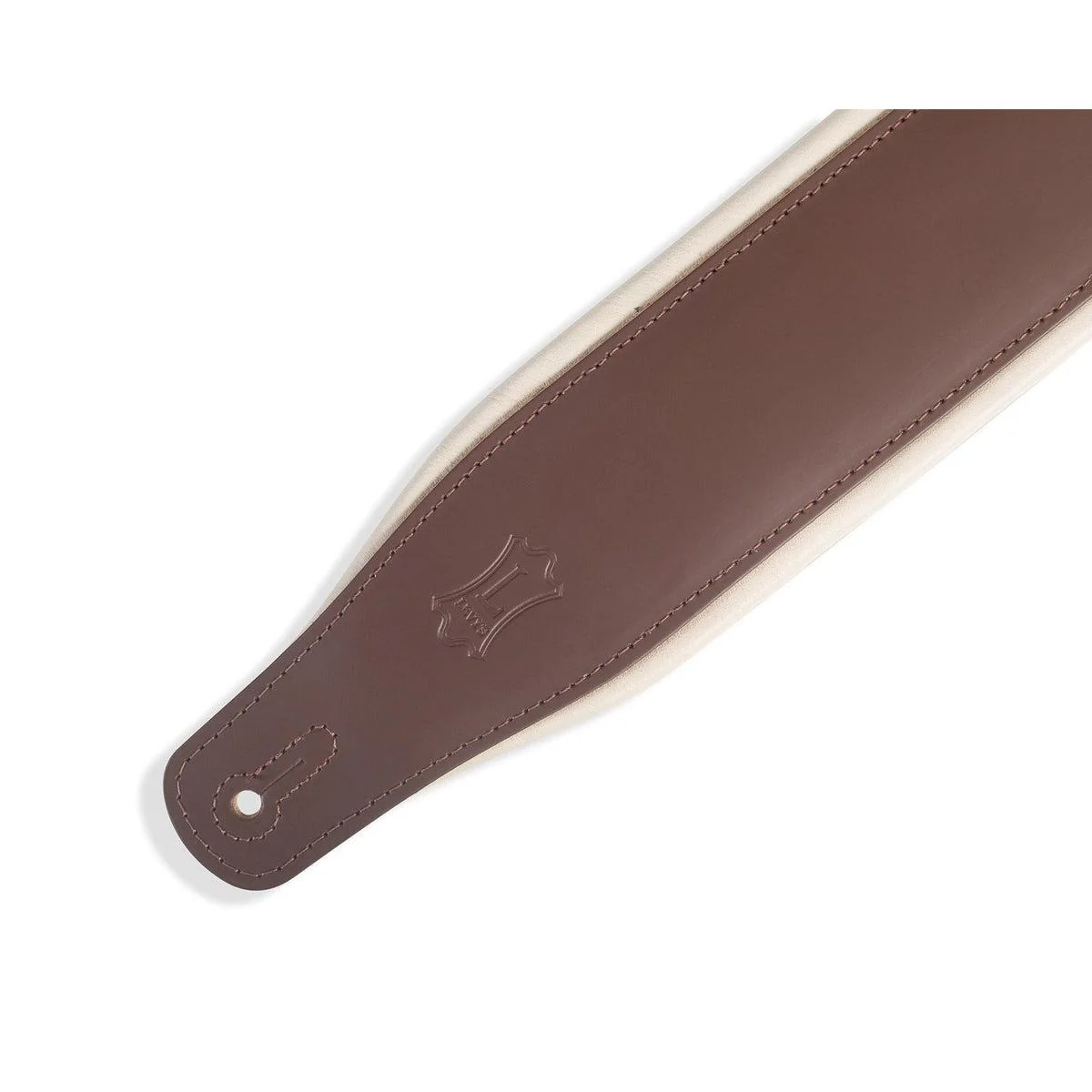 Levy's Favorite Padded Leather Strap | Two-Tone Brown & Cream (3" Wide) - Image 2