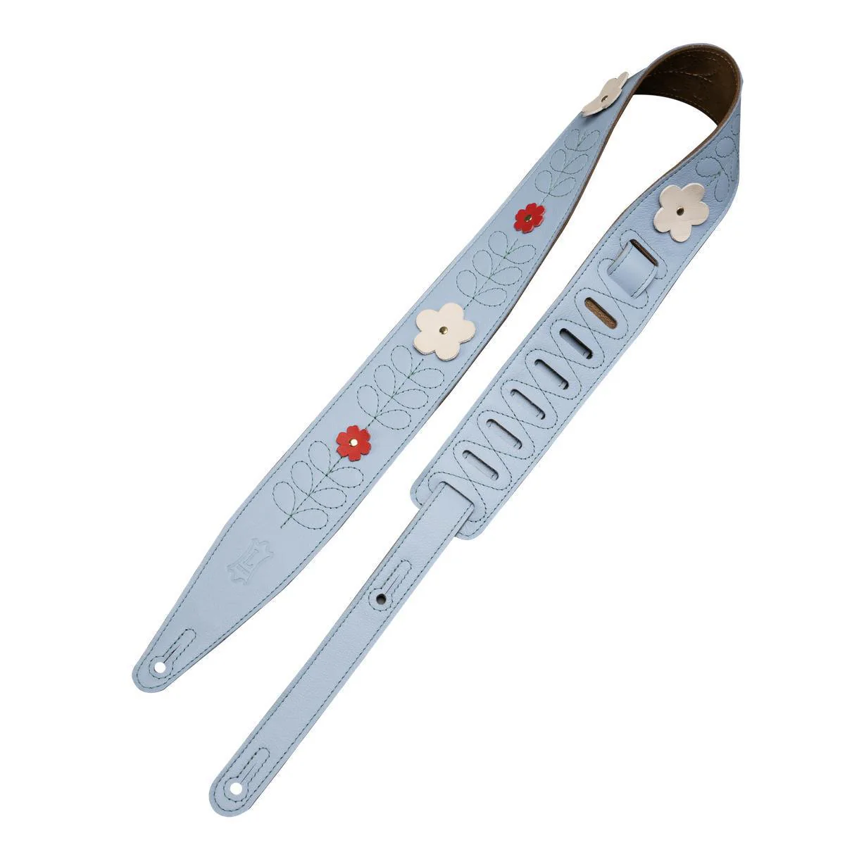 Levy's In-Bloom Series Guitar Strap | Blue (2.5" Wide)