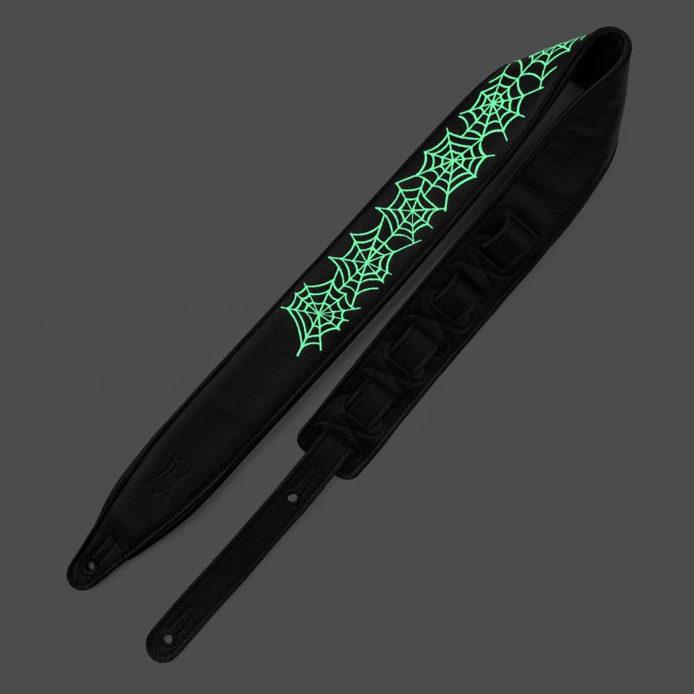 Levys MG317NL-001 Night Life Series Black Leather Strap | Spider Web - Image 2