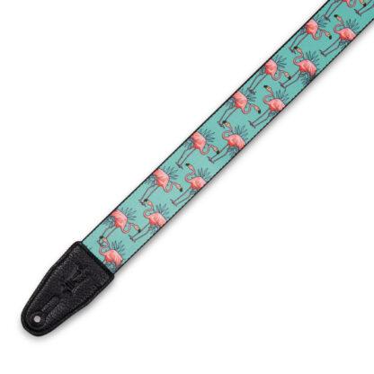 Levy's Polyester Guitar Strap | Flamingos Motif (2") - Image 3