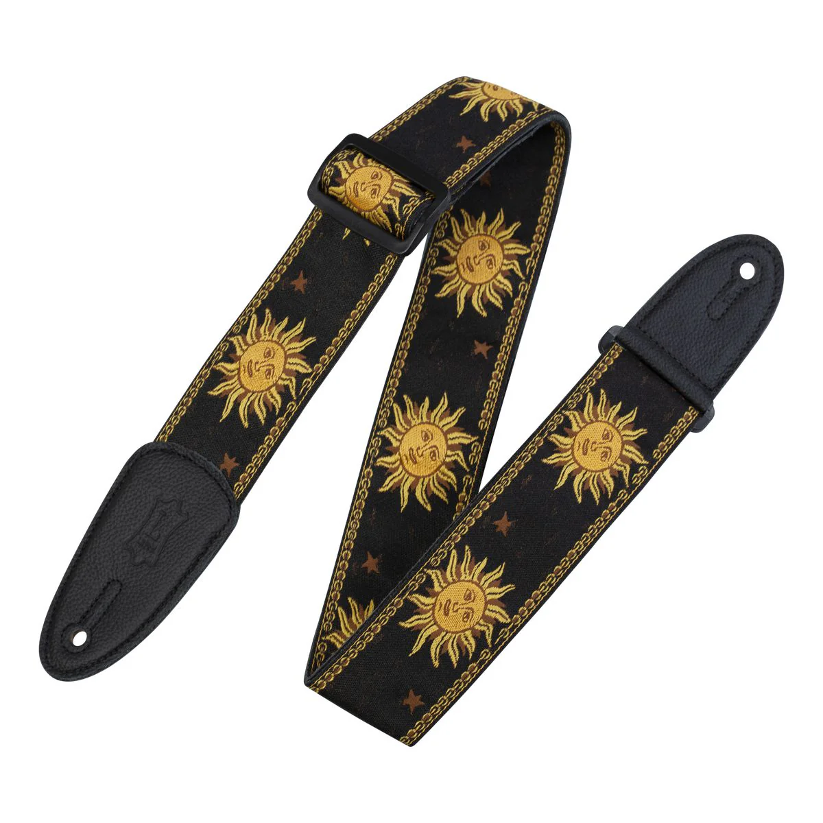 Levy's Sun Series Strap | Black w/Sun Motif (2")