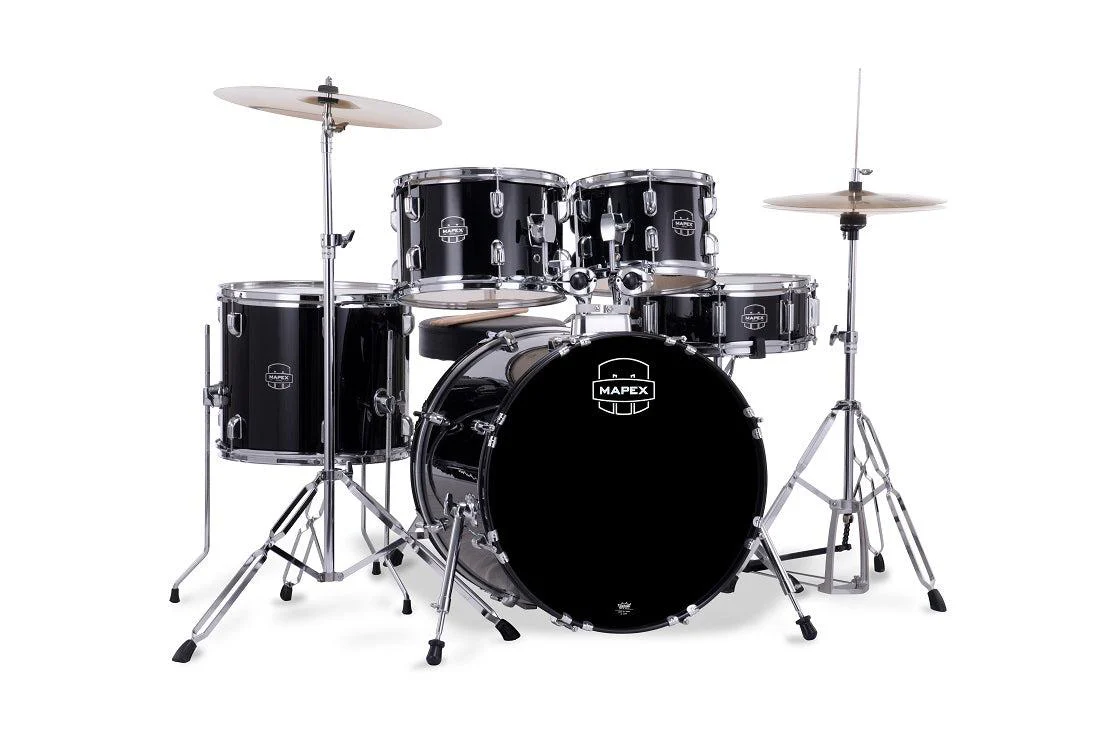 Mapex Comet Series Drum Kit | 5pc | Dark Black | 20" Bass Drum
