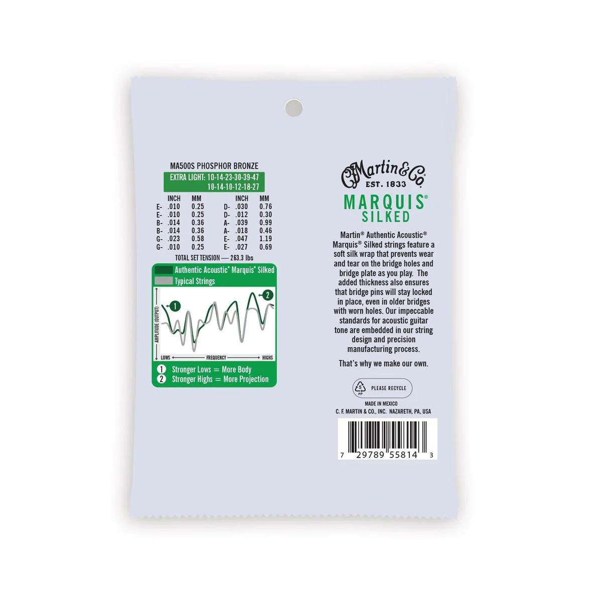 Martin Authentic Acoustic Marquis Silked Strings | Extra Light 12 String - Image 2