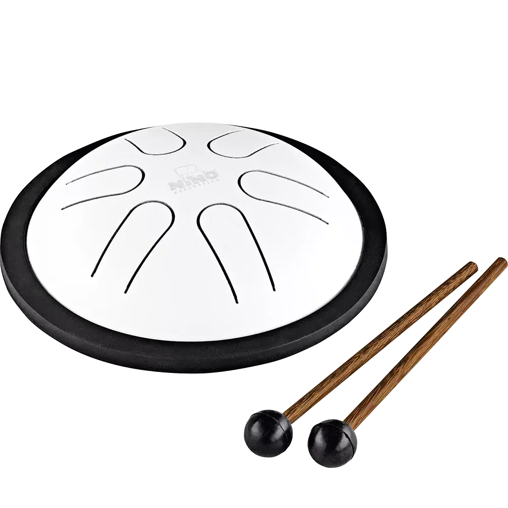 NINO Percussion Mini Melody Steel Tongue Drum | White | 6"