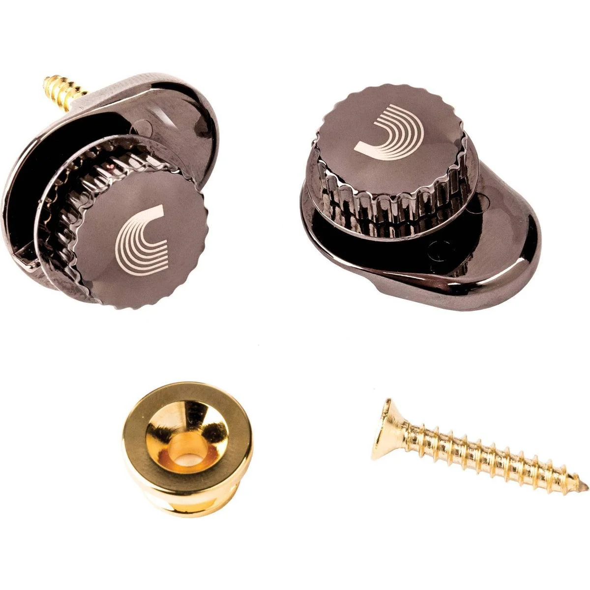 D'Addario NS Universal Guitar Strap Locks | Gold