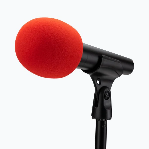 On-Stage Foam Microphone Windscreen (Red)