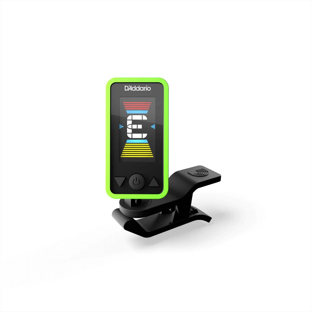 D'Addario Eclipse Headstock Guitar Tuner | Green