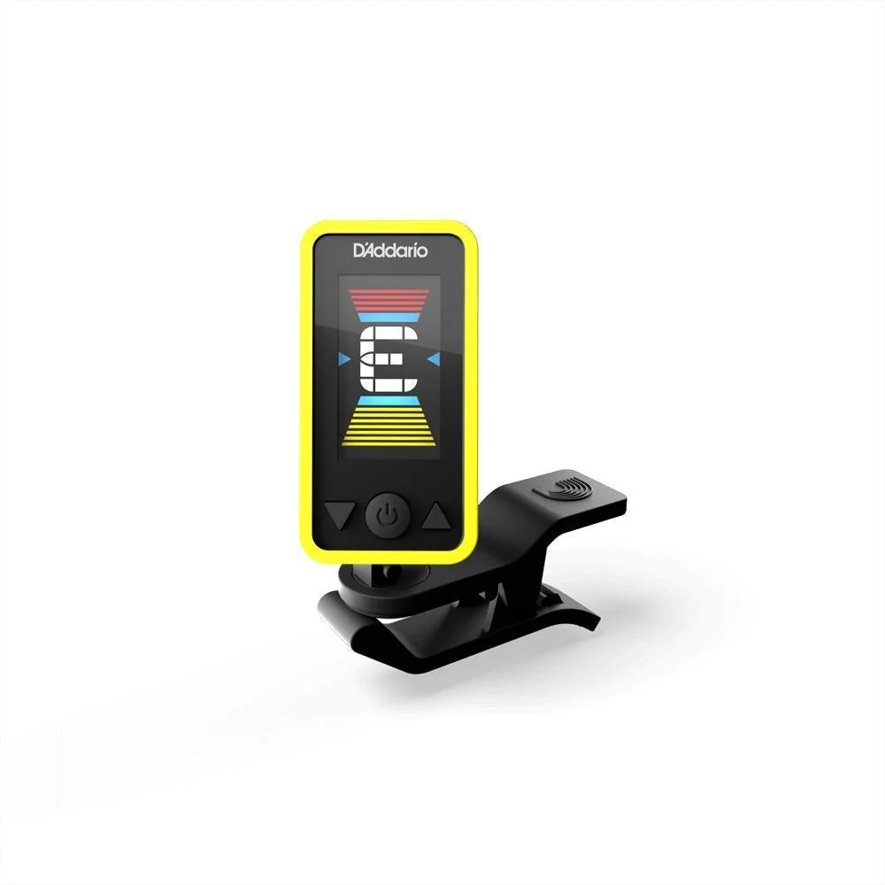 D'Addario Eclipse Headstock Guitar Tuner | Yellow