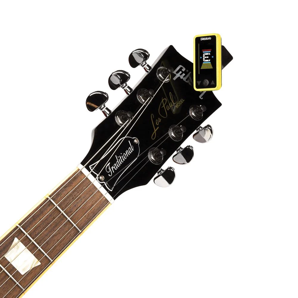 D'Addario Eclipse Headstock Guitar Tuner | Yellow - Image 2