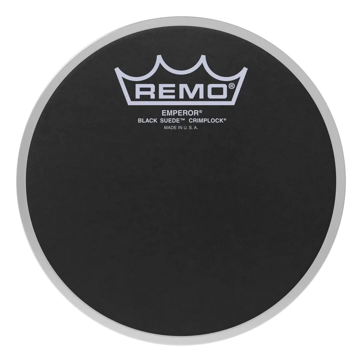 Remo Emperor Black Suede Crimplock Tenor Drumhead | 6"